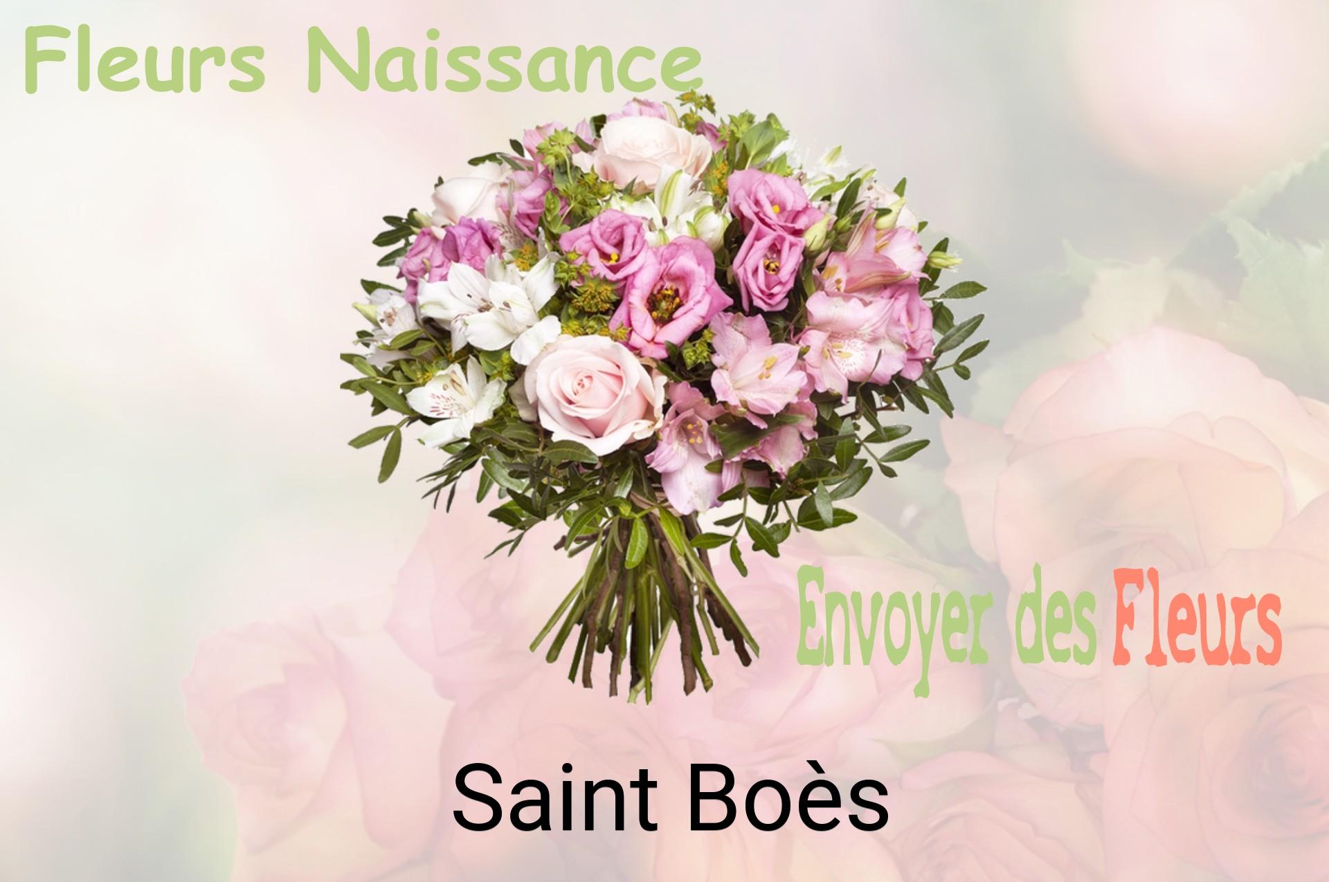 Bouquet de fleurs de naissance livré à Saint-Boès